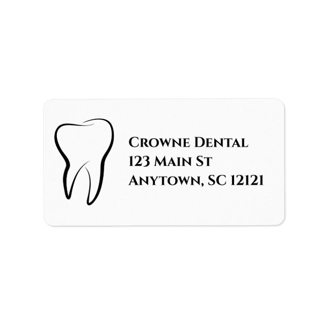 Dentist Office Return Address Labels Personalized (Front)