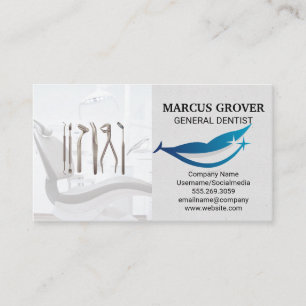 Dentist Office   Smile   Dental Tools  Business Card