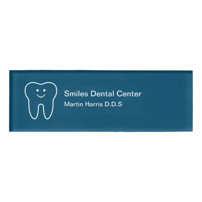 Dentist Office Staff Budge Friendly Name Tag (Front)