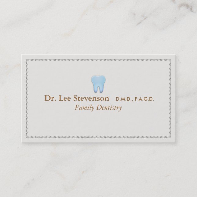 Dentist Office Tooth Logo Appointment Card (Front)