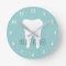 Dentist office wall clock with tooth logo