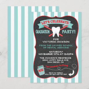Dentist or dental hygienist Graduation party Invitation