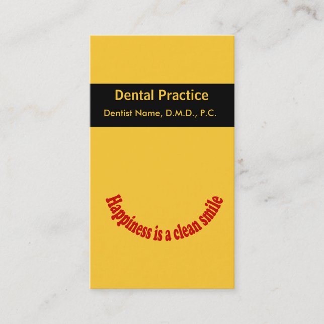 Dentist Oral Care Appointment Card (Front)
