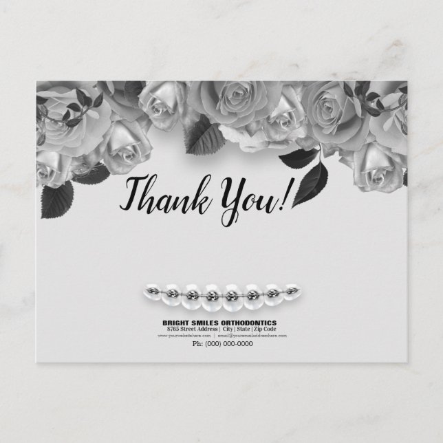 Dentist Orthodontist Braces Thank You Postcard (Front)