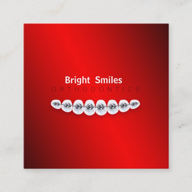 Dentist Orthodontist Business Card (Front)