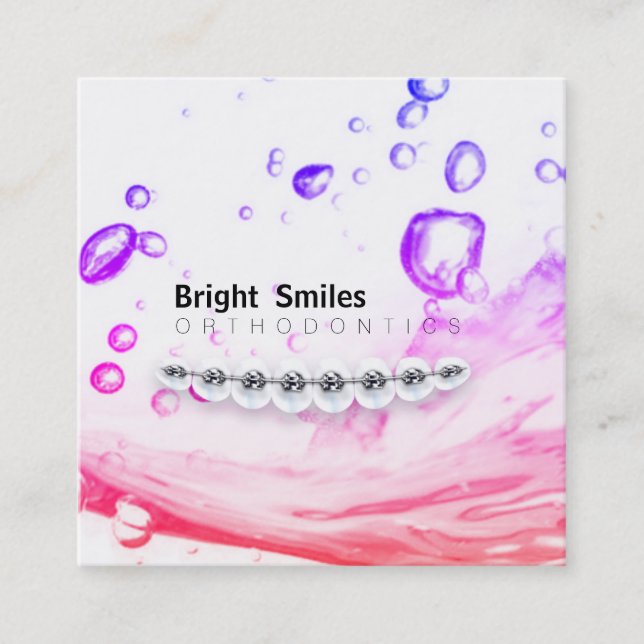 Dentist Orthodontist Business Card (Front)
