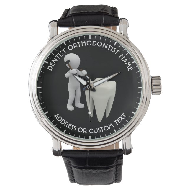 Dentist Orthodontist Dental Surgeon Name Watch (Front)