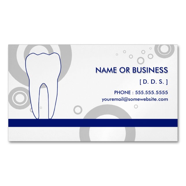 Dentist Os Magnetic Magnetic Business Card (Front)
