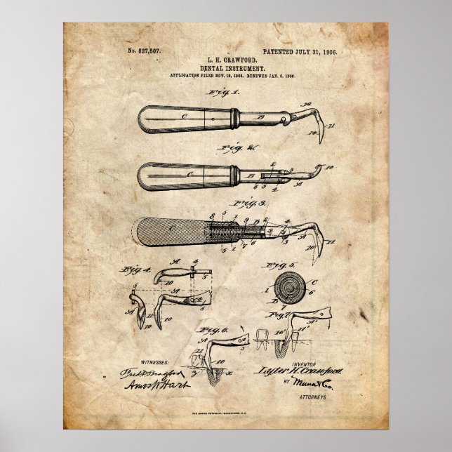 Dentist Patent Poster (Front)