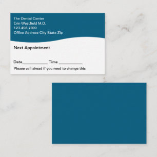Dentist Patient Appointment Cards Reminder