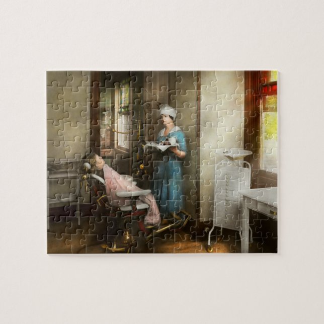 Dentist - Patient's is a virtue 1920 Jigsaw Puzzle (Horizontal)