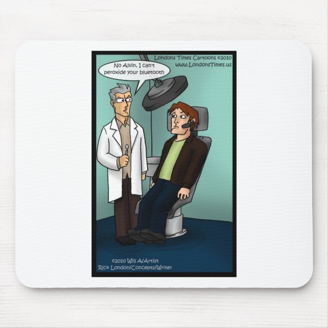Dentist Peroxide Bluetooth? Funny Gifts Cards Tees Mouse Mat (Front)