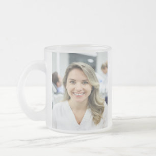 Dentist Photo Customize Personalize Frosted Glass Coffee Mug