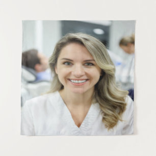 Dentist Photo Customize Personalize Tapestry