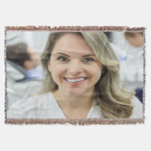 Dentist Photo Customize Personalize Throw Blanket