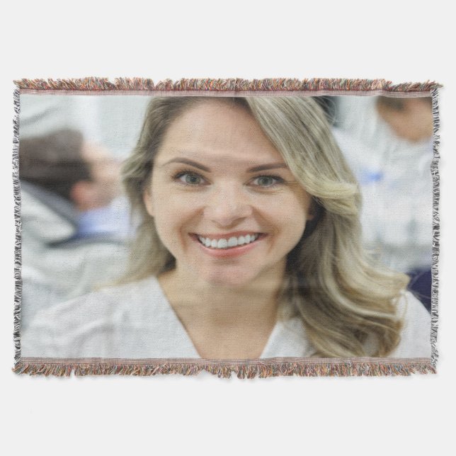 Dentist Photo Customize Personalize Throw Blanket (Front)