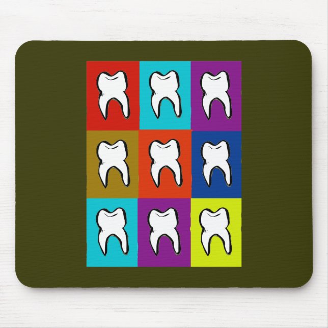 Dentist Popart Gifts Mouse Mat (Front)