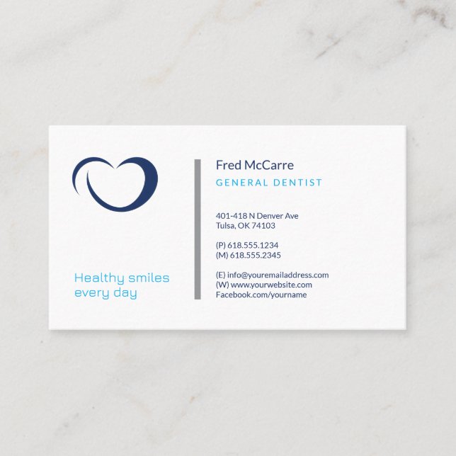 Dentist | Professional Business Card (Front)