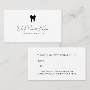 Dentist Professional Dental Appointment Business Card