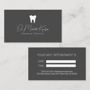 Dentist Professional Dental Appointment Business Card