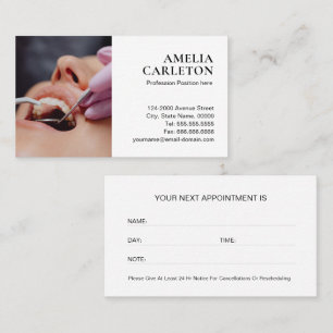 Dentist Professional Photo Appointment Card