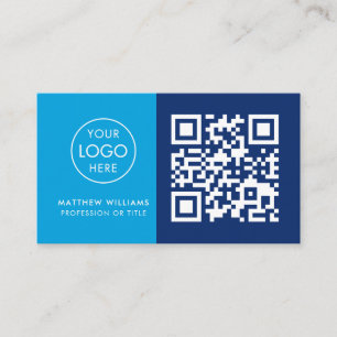 Dentist Professional QR Code Logo Modern Business Card