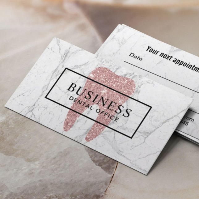 Dentist Rose Gold Tooth Marble Dental Appointment (Creator Uploaded)