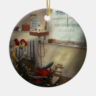 DENTIST - S.B. Johnston, Dentist 1919 Ceramic Tree Decoration