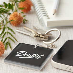 Dentist Script Typography Coffee Mug Gift Key Ring