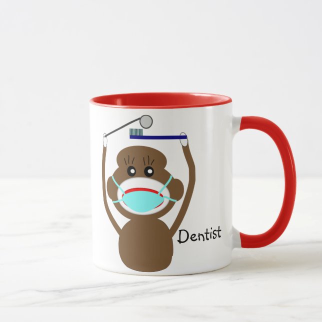 Dentist Sock Monkey  Coffee Mug (Right)