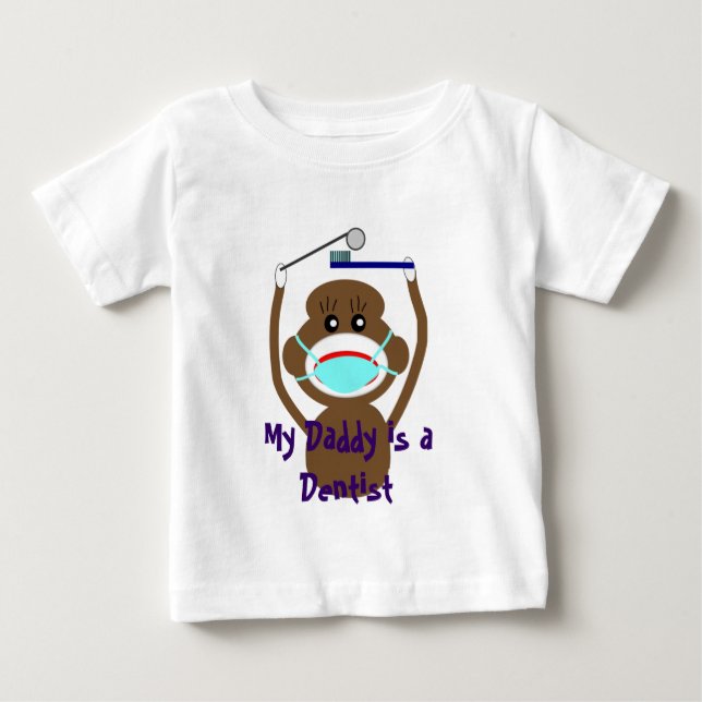 Dentist Sock Monkey Shirts and Gifts--Adorable (Front)