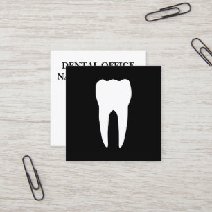 dentist square business card