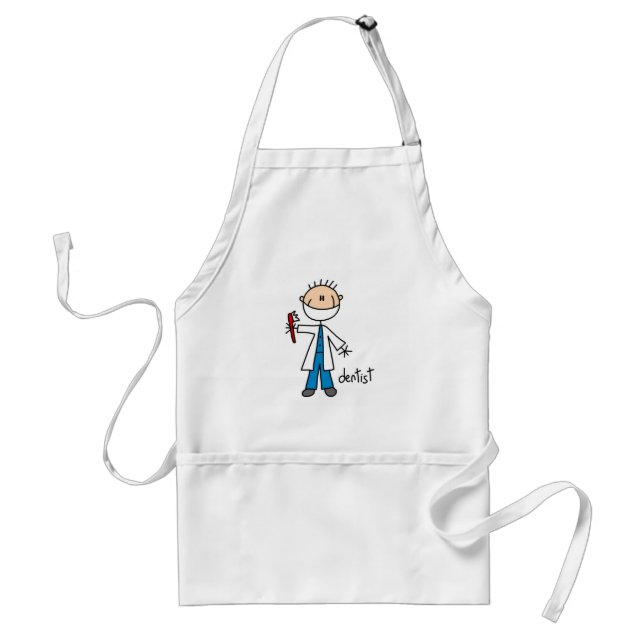 Dentist Stick Figure Standard Apron (Front)