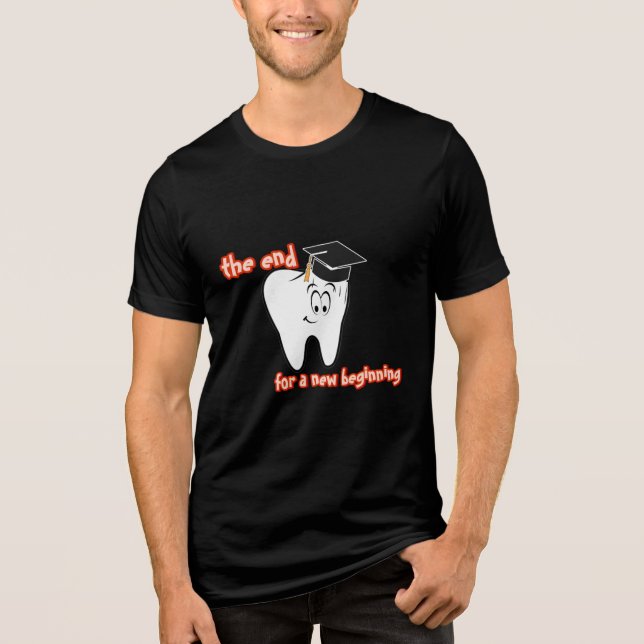 Dentist student graduated Tri-Blend shirt (Front)