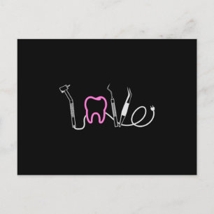 Dentist Teeth Dental LoveTooth Funny Gift Idea Postcard