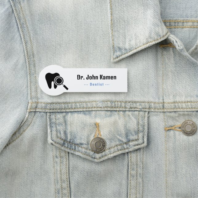 Dentist | Teeth Logo Name Tag (In Situ)