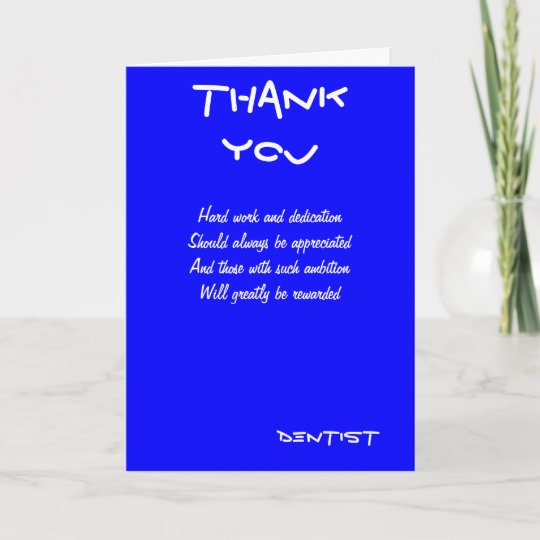 Dentist thank you cards | Zazzle.co.uk