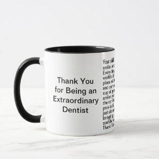 Dentist Thank You Message Mug