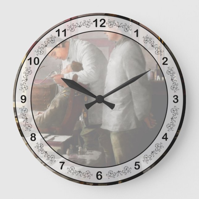 Dentist - The horrors of war 1917 Large Clock (Front)