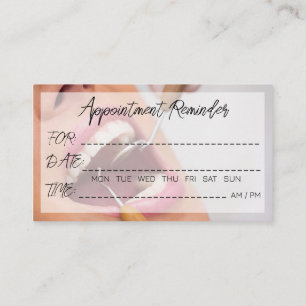 Dentist Therapist Doctor Appointment Reminder Business Card
