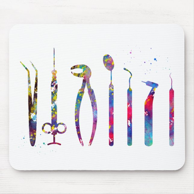 Dentist Tools Mouse Mat (Front)