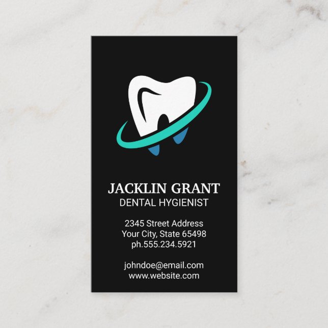 Dentist Tools | Tooth Icon Business Card (Front)