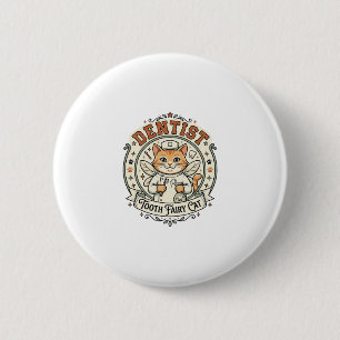 Dentist Tooth Fairy Cat Dentist Tooth Fairy Cat Vi 6 Cm Round Badge