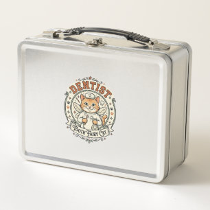 Dentist Tooth Fairy Cat Dentist Tooth Fairy Cat Vi Metal Lunch Box