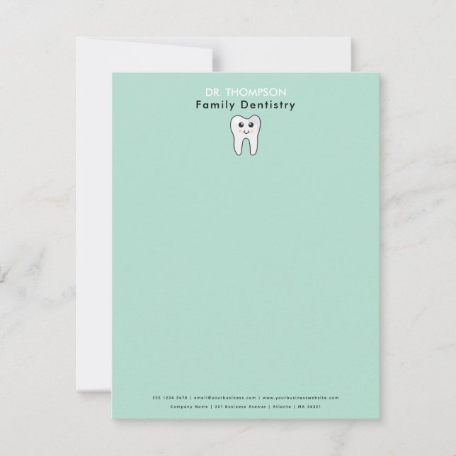 Dentist Tooth Family Dentistry Business  Card (Front)