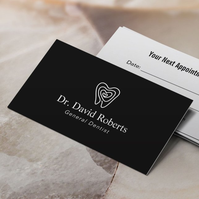Dentist Tooth Fingerprint Logo Dental Appointment Card (Creator Uploaded)