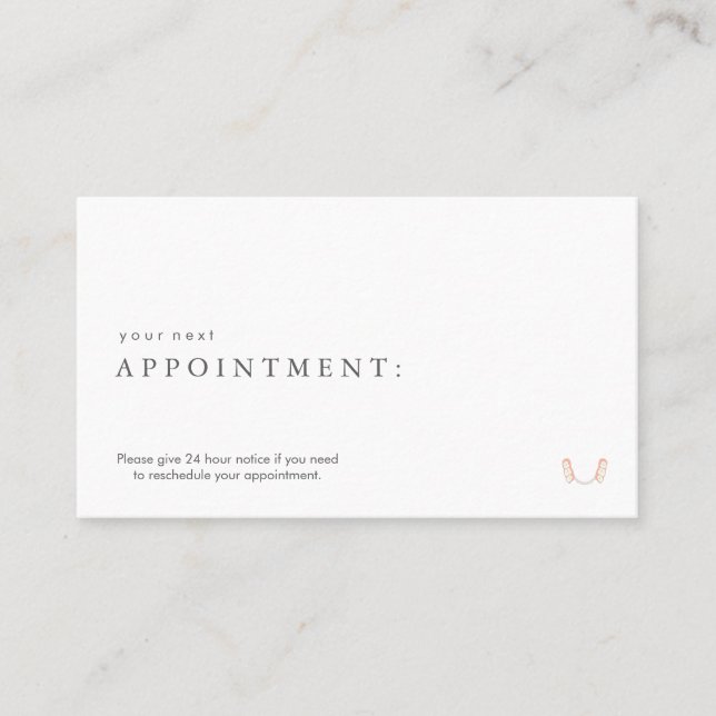 Dentist Tooth Logo Appointment Card (Front)