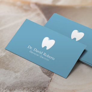 Dentist Tooth Logo Blue Dental Appointment Card