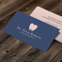 Dentist Tooth Logo Navy Blue Blush Pink Dental