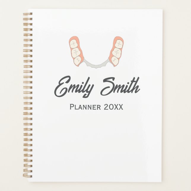  Dentist Tooth Logo Planner (Front)